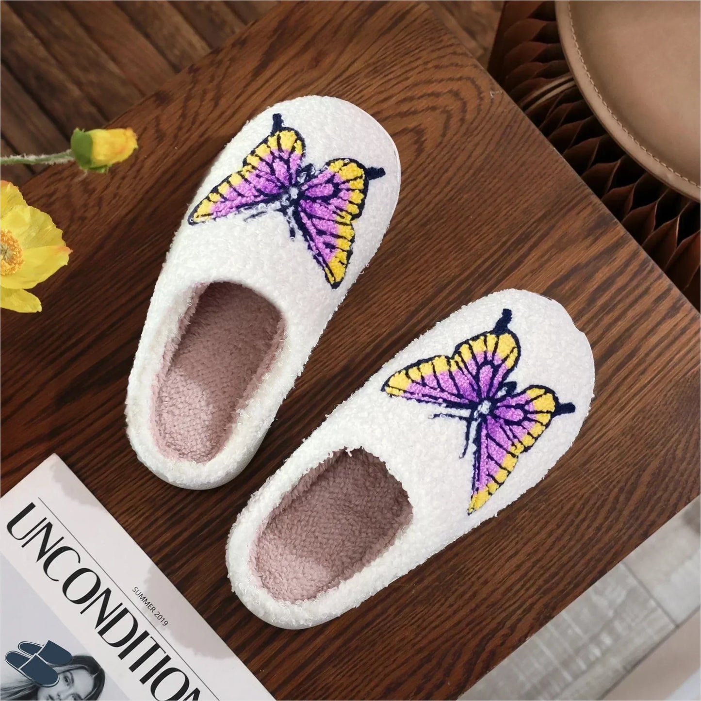 Chaussons Femme Motif Papillons