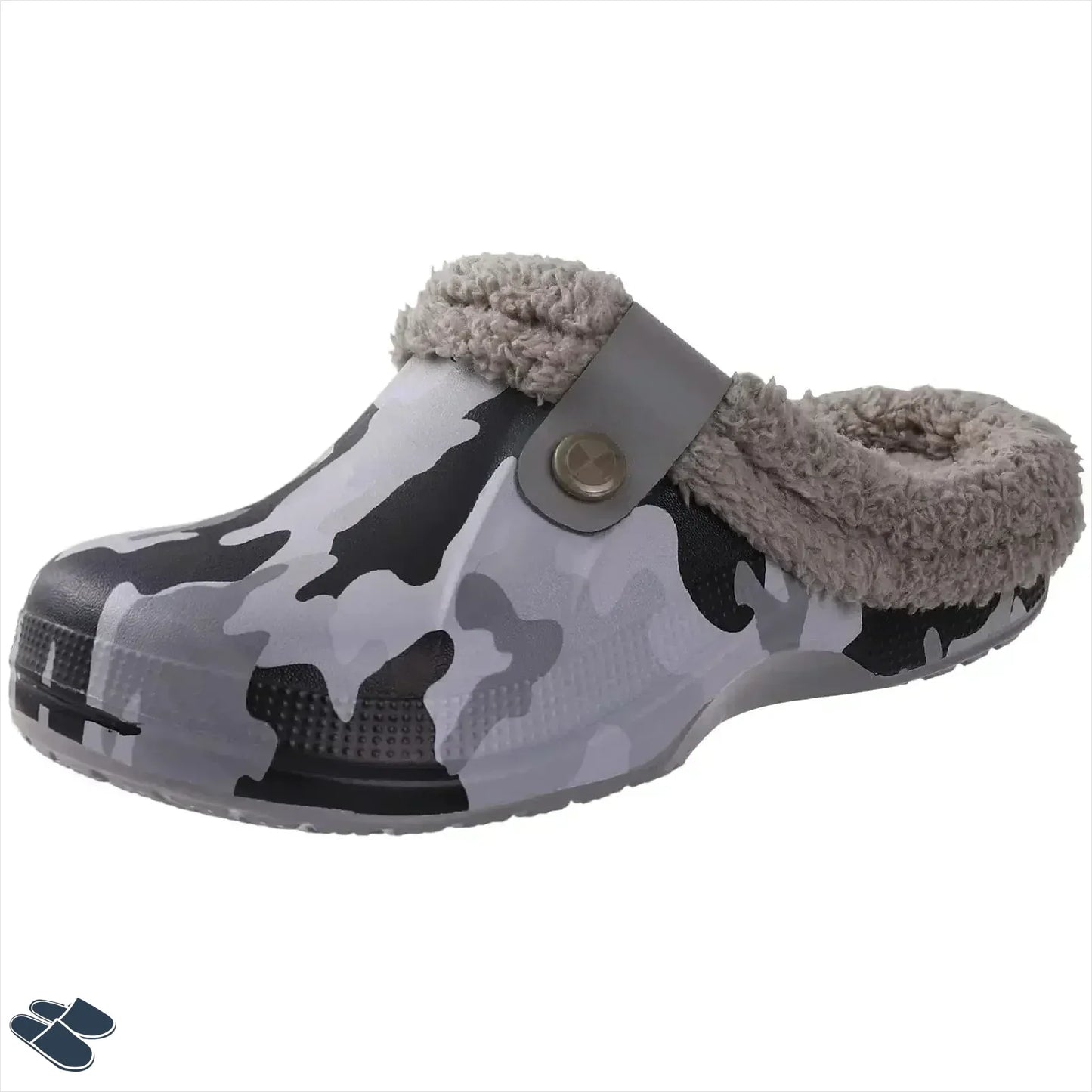 Chaussons Sabots Fourrés Femme - Gris / 34-35