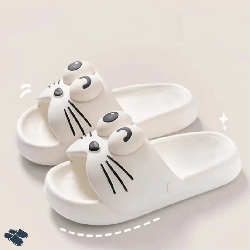 Chausson Chat Femme - Blanc / 36