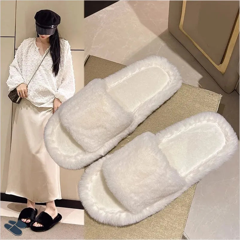 Chausson Fausse Fourrure Femme