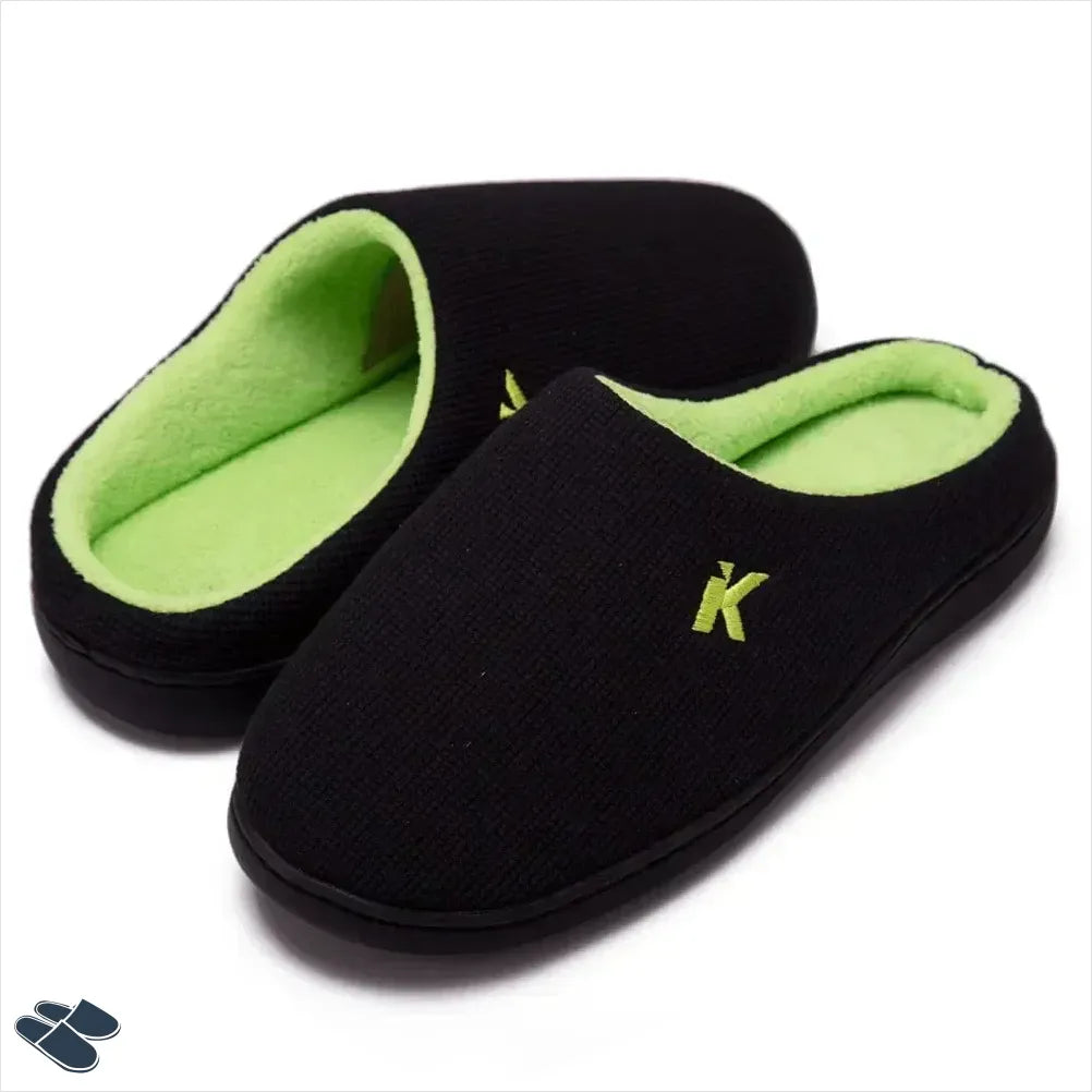 Chausson Parquet - Noir/Vert / 38-39