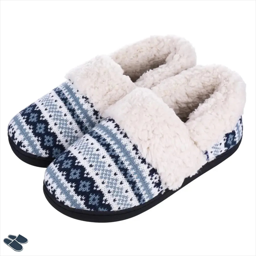 Chaussons Chaud Hiver Femme - Bleu / 36-37