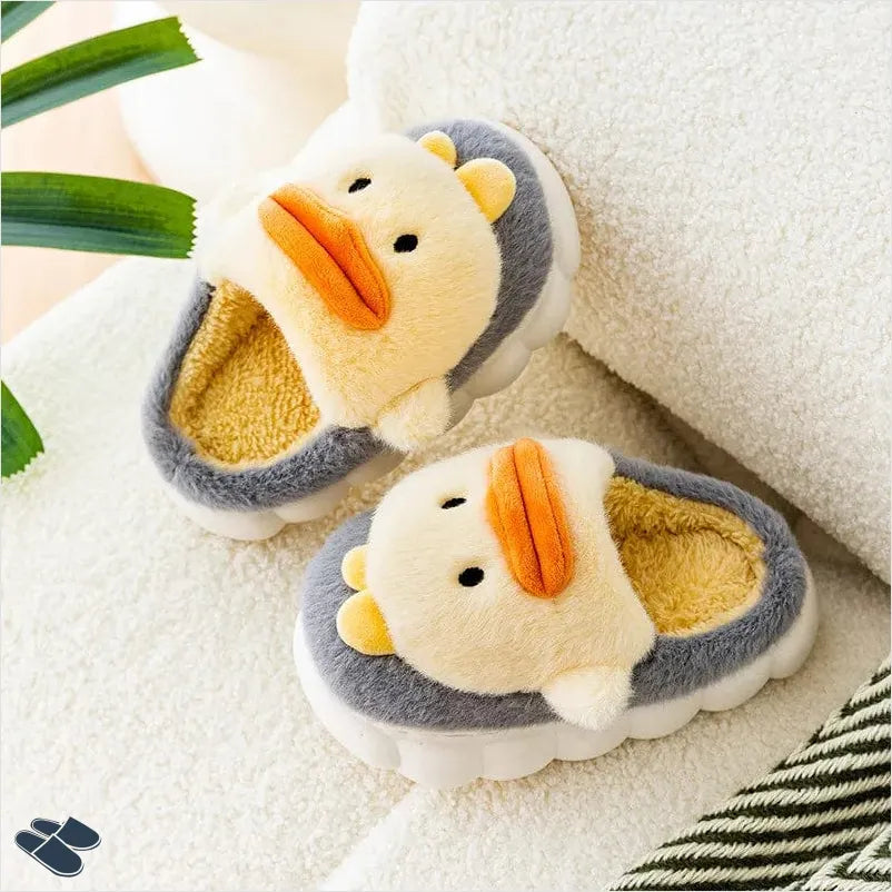 Chaussons En Peluche Enfant Canard