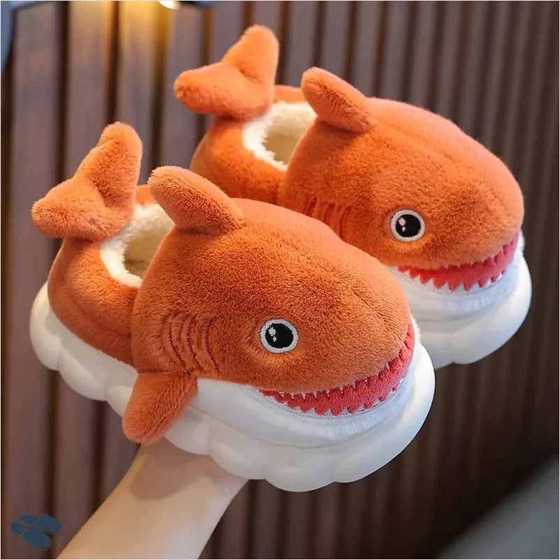 Chaussons Requin Enfant - Orange / 21-22 - Chaussons