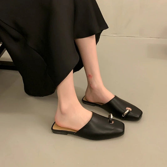 Chausson Mule Cuir Femme