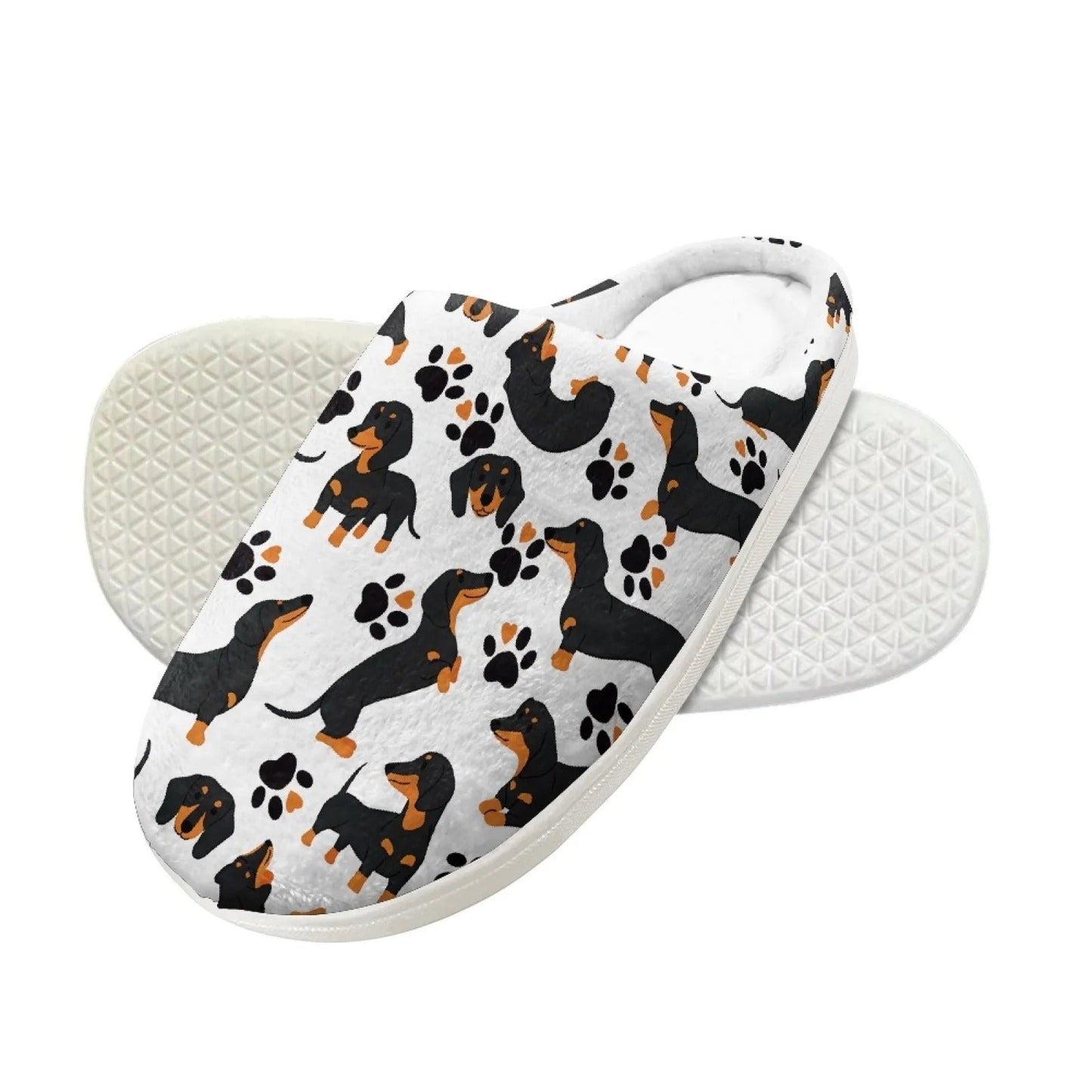 Chausson Fille Chien Noir et Blanc